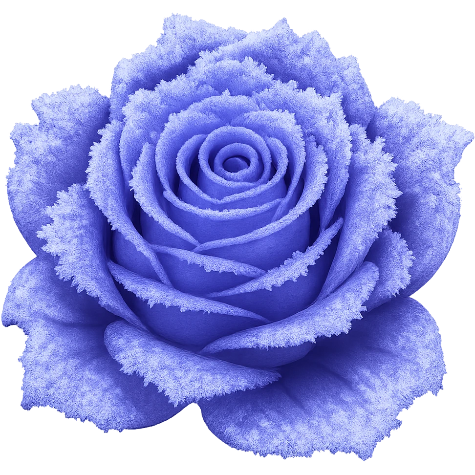 Make the frozen rose purple in the style of emoji (apple style emojis). Remove the background. emoji