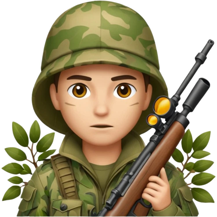 sniper in a bush emoji