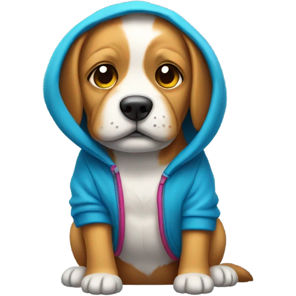 Dog in hoodie emoji