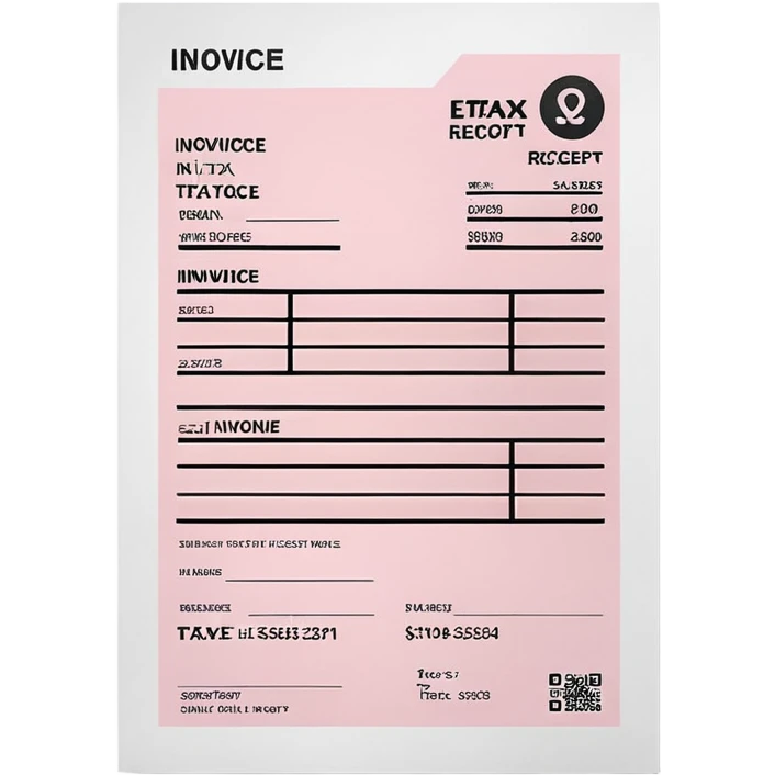 Pale Pink E-Tax Invoice receipt emoji