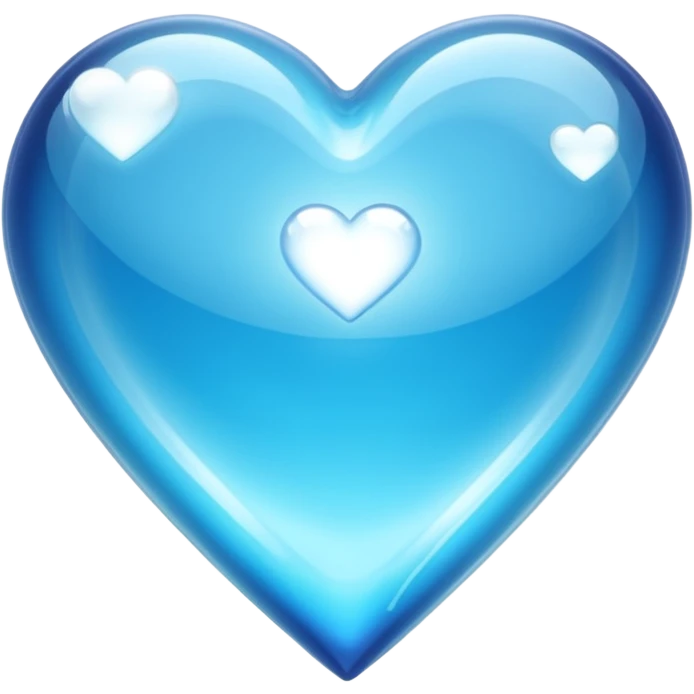liquid glass heart transparent emoji