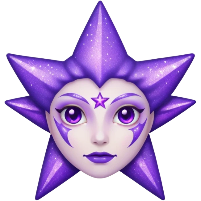 star demon purple glitter emoji