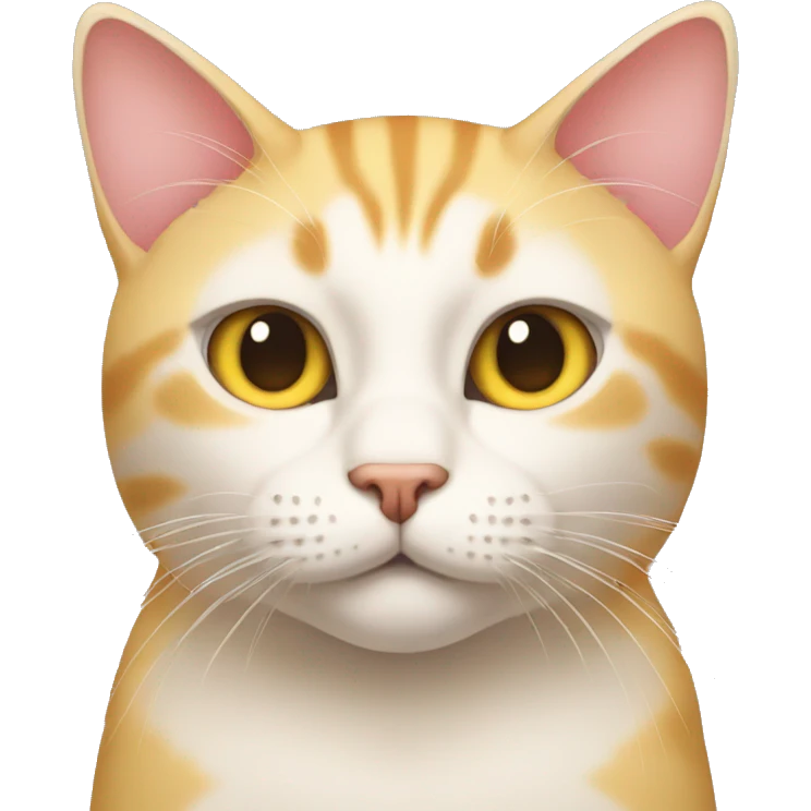 cat with jone eye closed yellow cat emoji