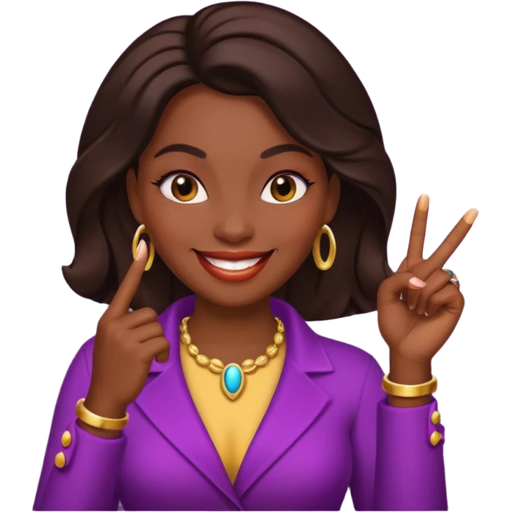 Diva snapping fingers emoji