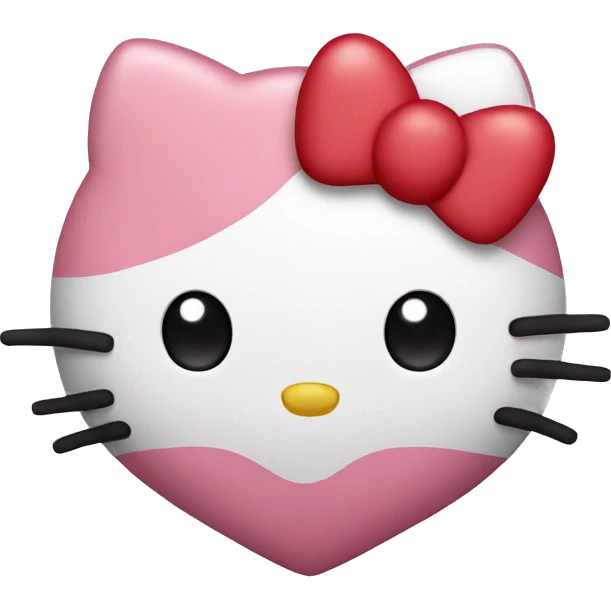 hello kitty with heart emoji