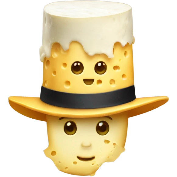 Cheese with a tophat emoji