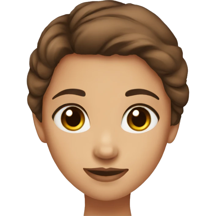 girl brown hair brown eyes idea emoji