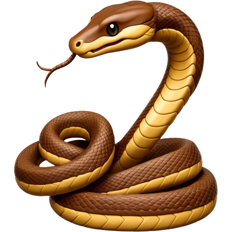 wood carved mini snake emoji