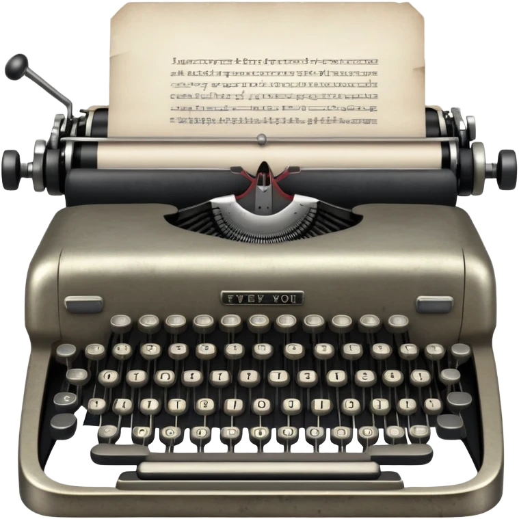 mystious typewriter emoji