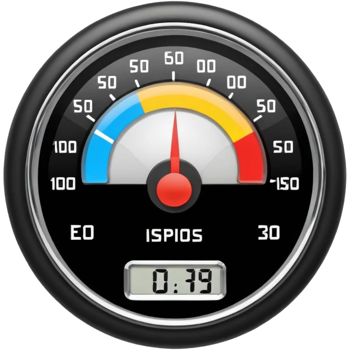 a bar with a meter that has different colors on it  emoji