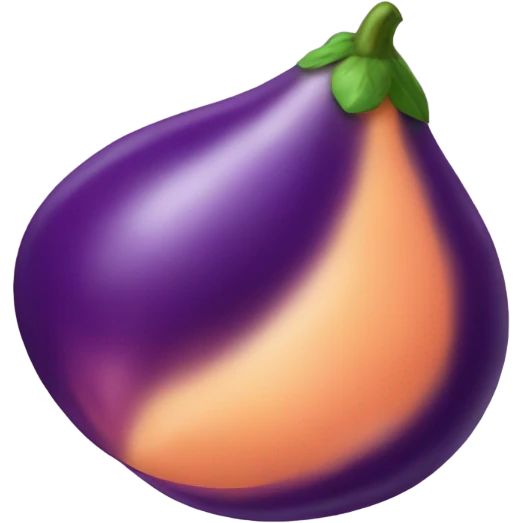 eggplant on a peach emoji