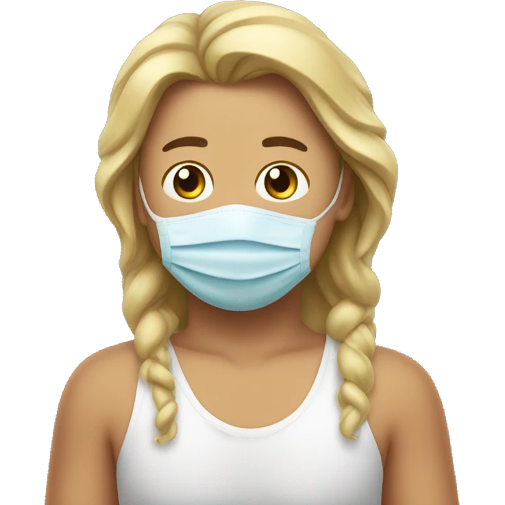 emoji qui porte un masque quu rit et derrière il pleure emoji