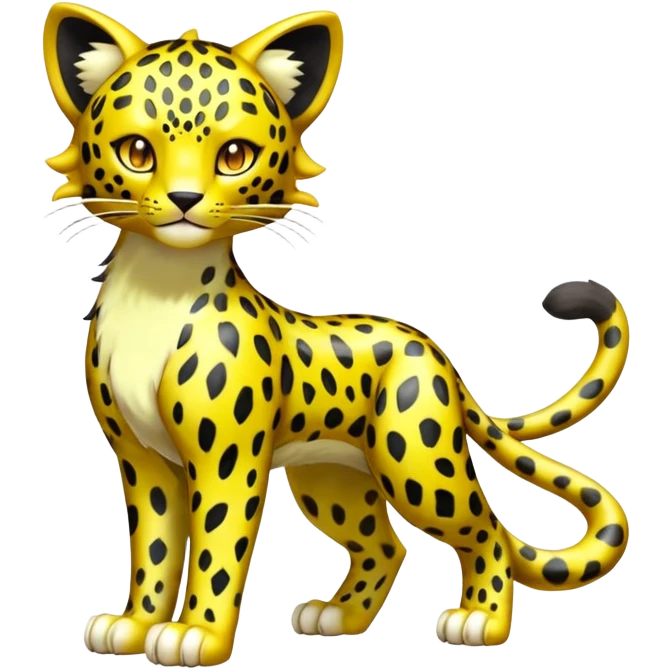 Shiny Elemental Exotic Colorful Epic Cool Liepard-Delcatty-Pokémon-Fakémon-hybrid-creature (full body) emoji