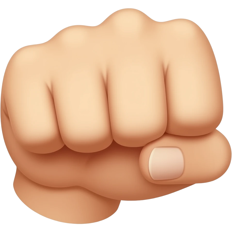 right fist closed side view emoji