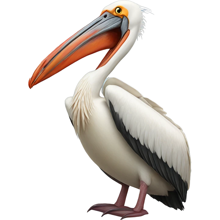 Pelican with crab hands emoji