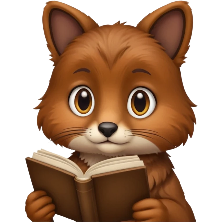 animal reading books emoji