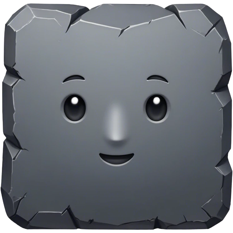 iron ore of a gray flesh  color  emoji