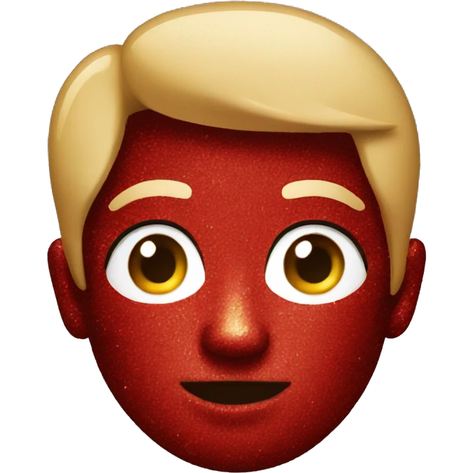 red glitter emoji