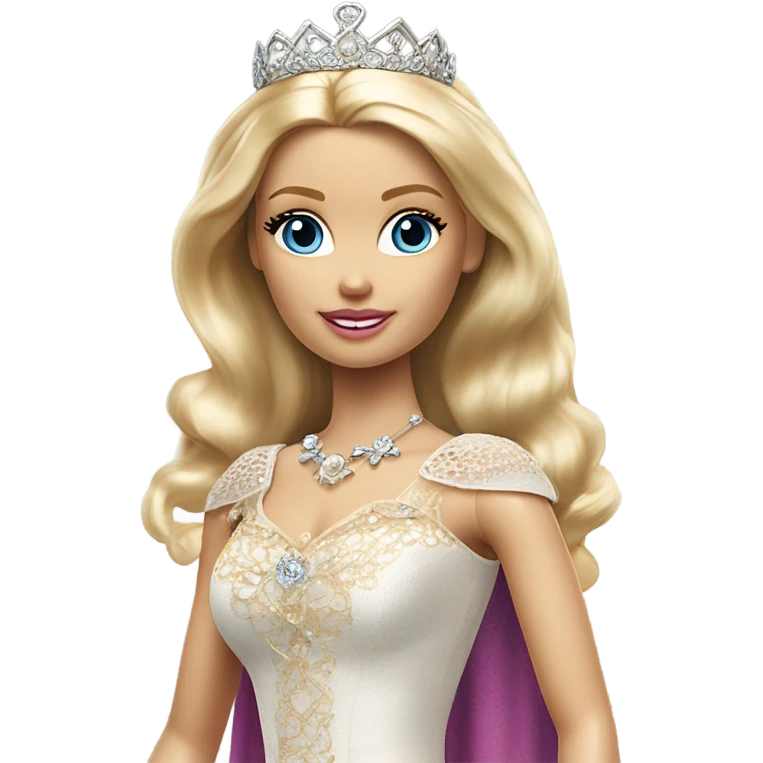 Blonde Barbie medieval princess  emoji