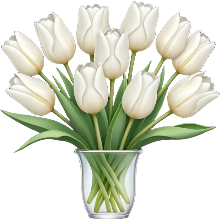 a white tulip bouquet  emoji