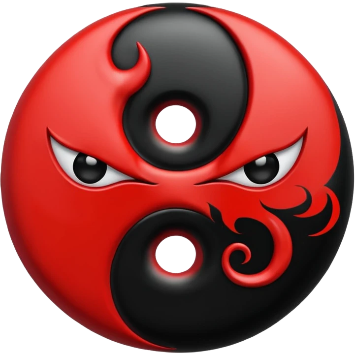 Yin Yang with Devil Combination emoji