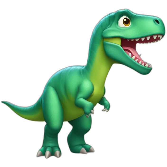 dinosaure fait la fête emoji