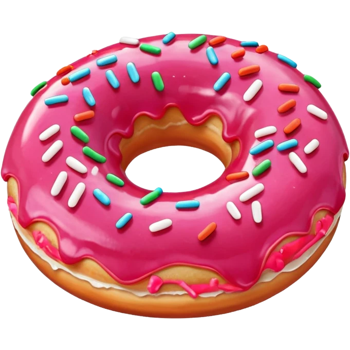 Donut pink red emoji