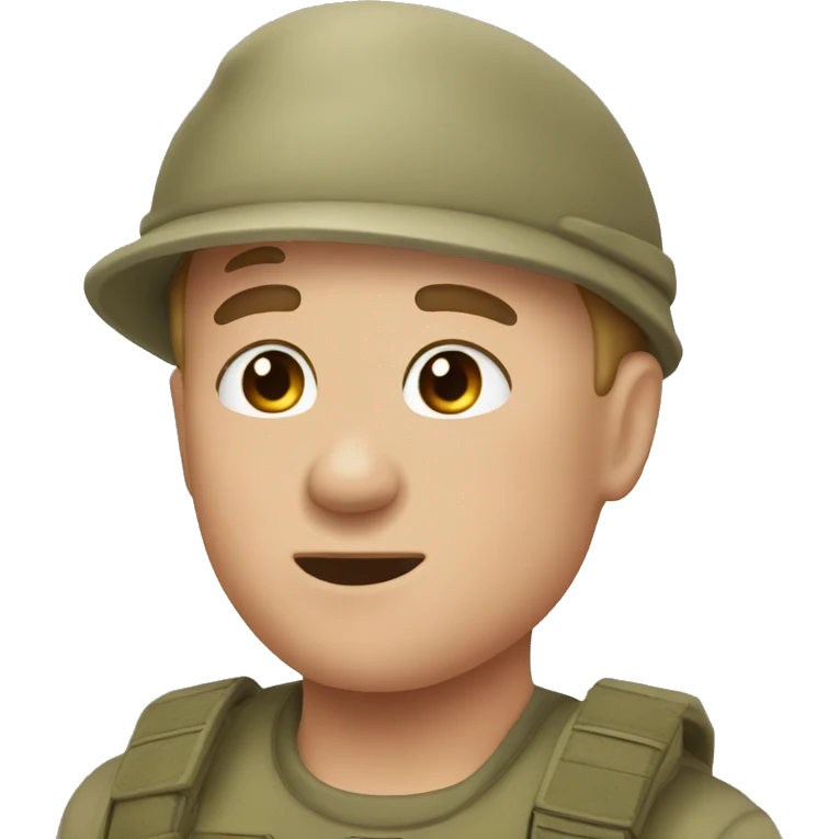 Blushing salute emoji