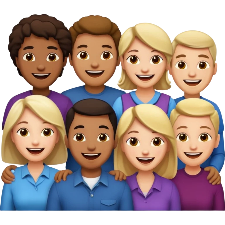 6 people, 4 men and 2 women emoji