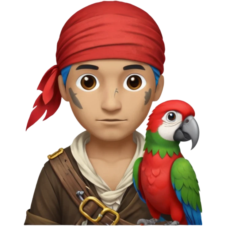 pirate and parrot emoji