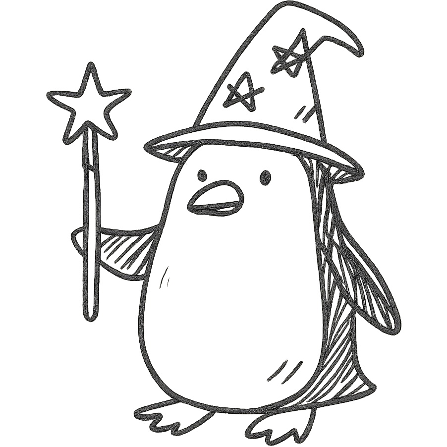 penguin wizard emoji