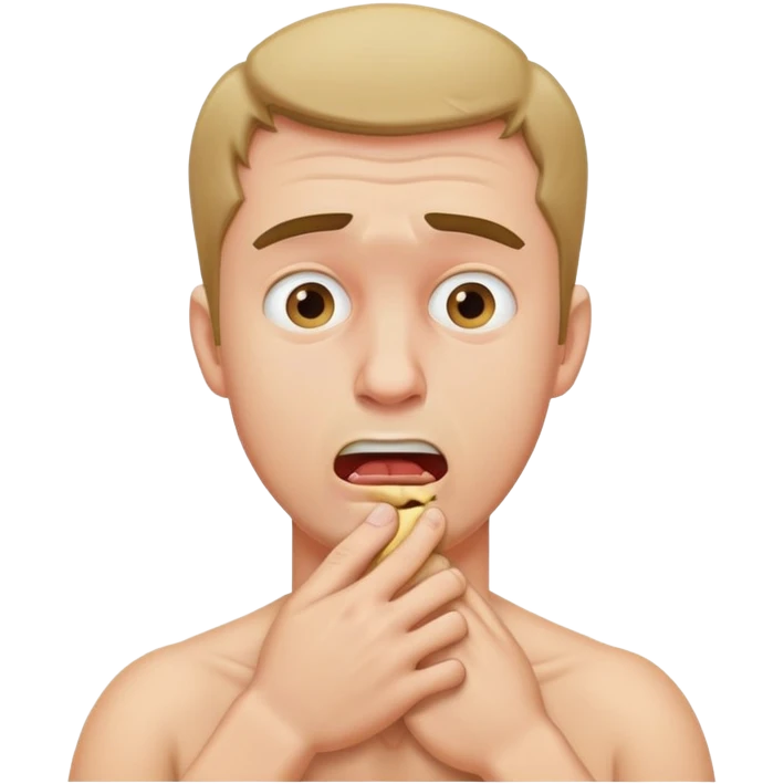 Guy choking himself emoji