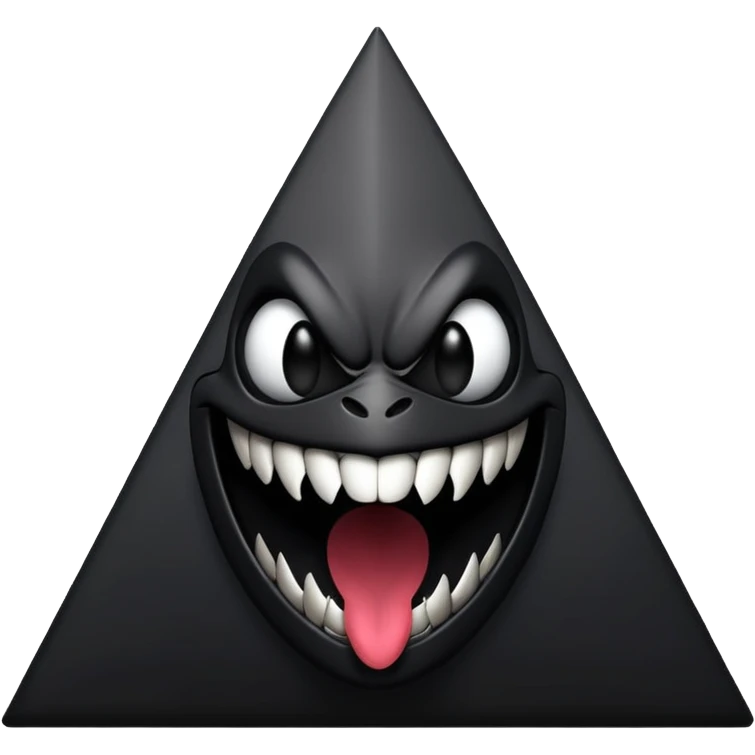 pyramide noir avec sourire de venom emoji