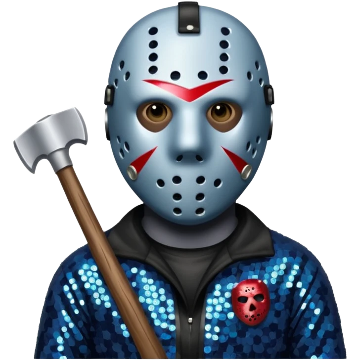 Jason Voorhees with slate sequin outfit  emoji