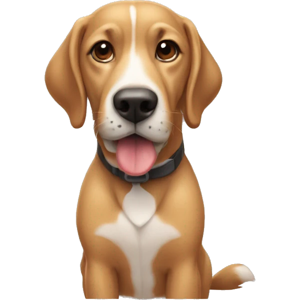 un chien affamé emoji
