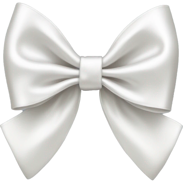 white satin bow emoji