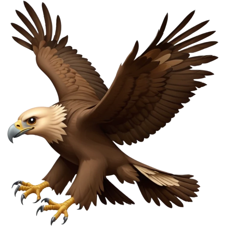 vulture fighting a hawk but cartoonsiha and the vulture and hawk should look distinct from one another emoji