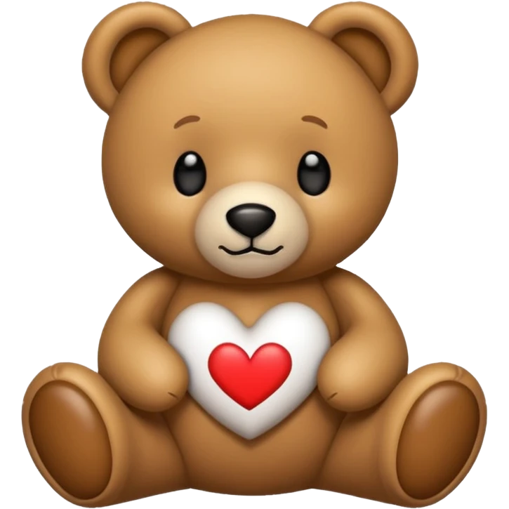 teddy bear with the words I love you written on it emoji