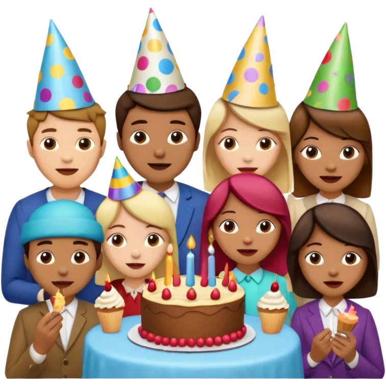 200 people eating at a family party emoji