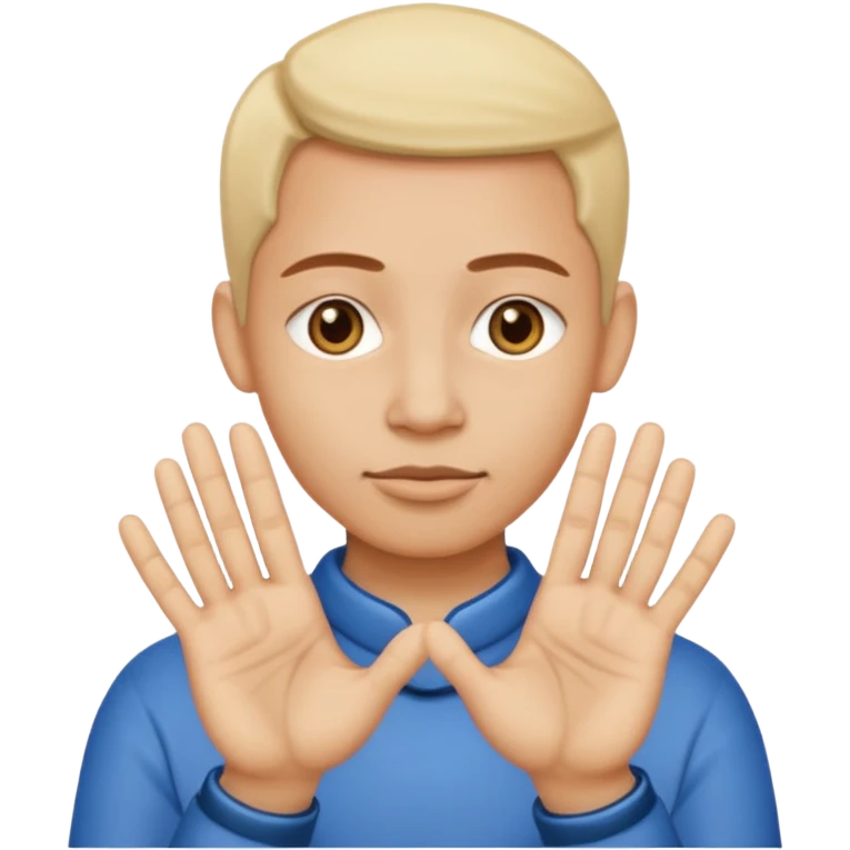 Manos con el dedo del medio y el anular cursados emoji