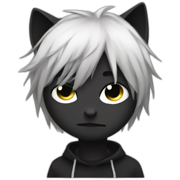 emo cat boy sad emoji