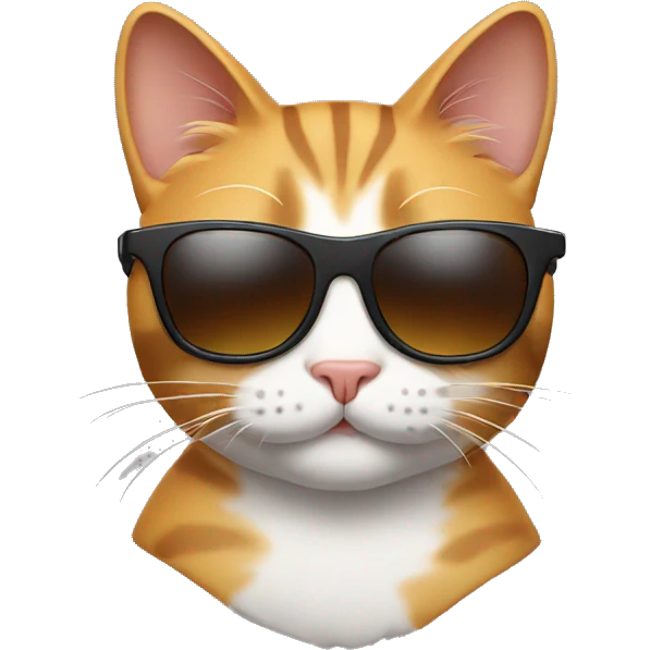 Cat with sunglasses emoji