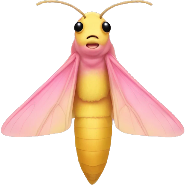 Rosy maple moth emoji