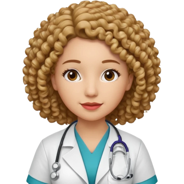 curly nurse emoji