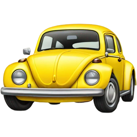 Vw super beetle yellow emoji