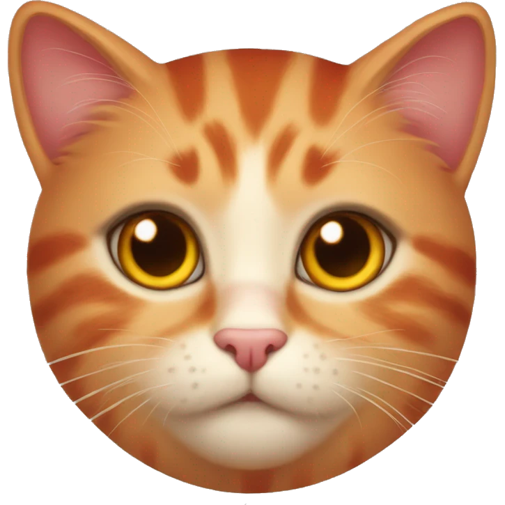 cute red cat with amber eyes emoji