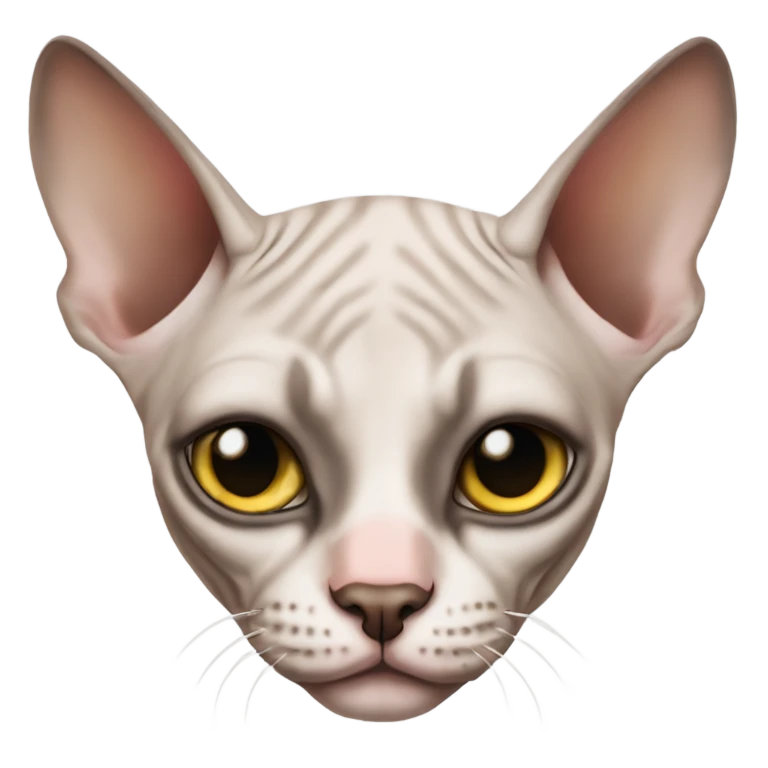 Sphynx cat with a pirate patch on eye emoji