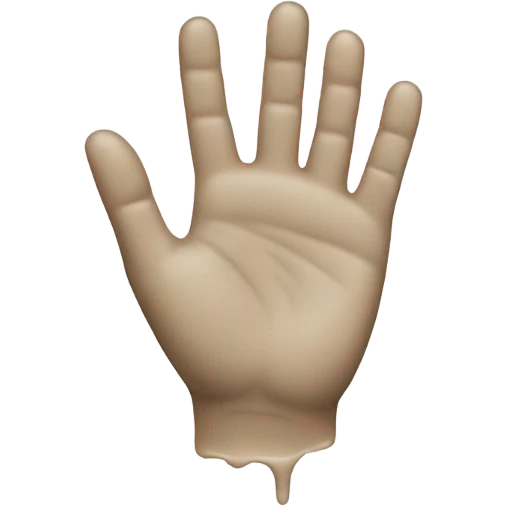 glue on hands emoji