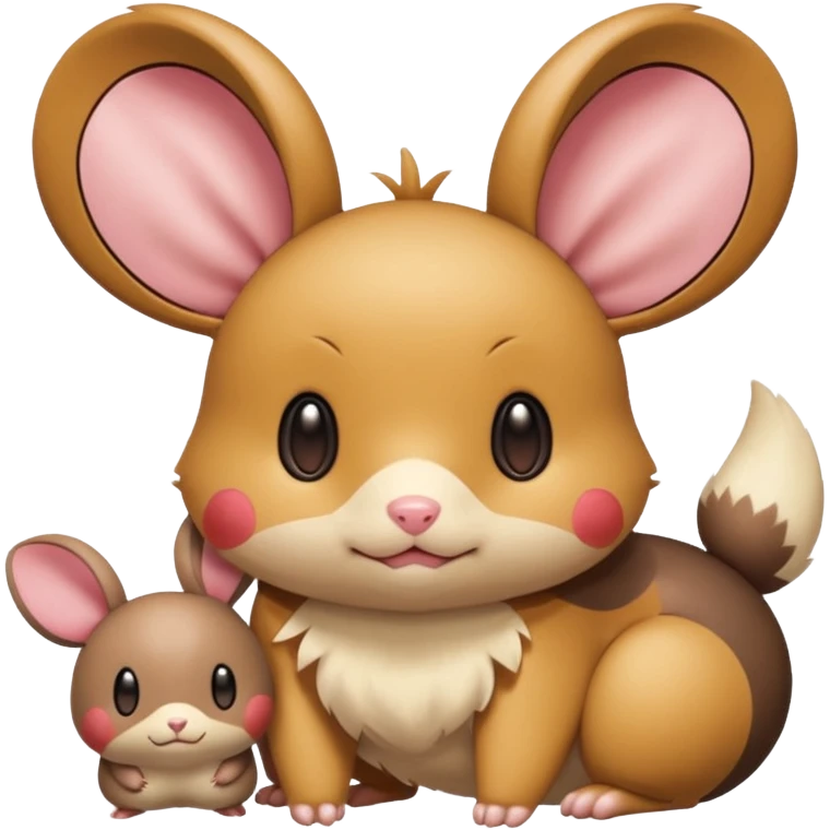 Teddiursa-Minccino-Dedenne-fusion  emoji