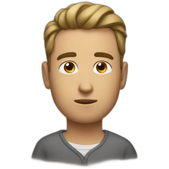 What male Thoughtful emoji